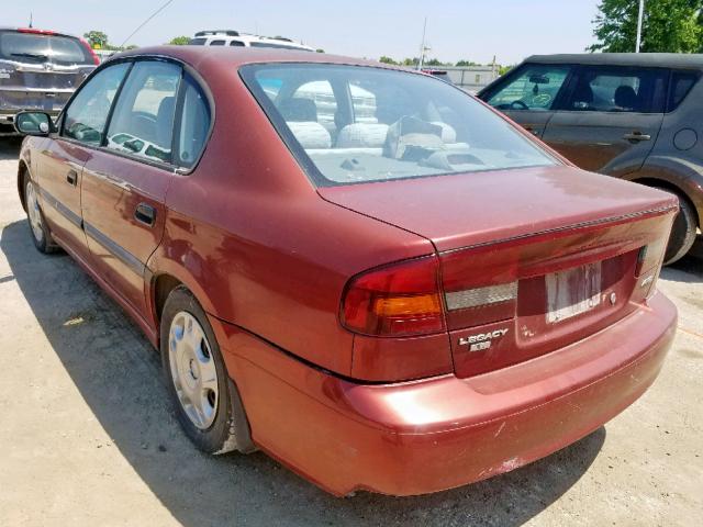 4S3BE635127205633 - 2002 SUBARU LEGACY L MAROON photo 3