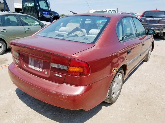 4S3BE635127205633 - 2002 SUBARU LEGACY L MAROON photo 4