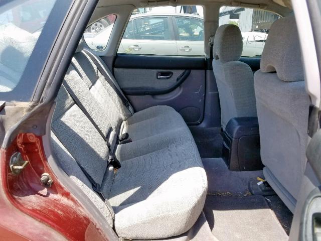 4S3BE635127205633 - 2002 SUBARU LEGACY L MAROON photo 6