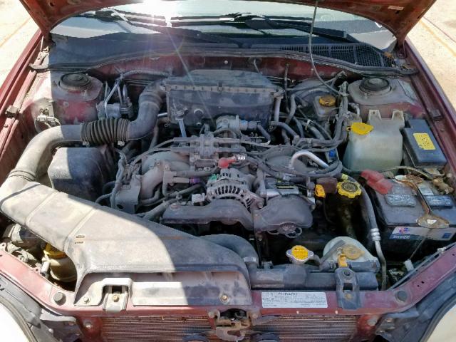 4S3BE635127205633 - 2002 SUBARU LEGACY L MAROON photo 7