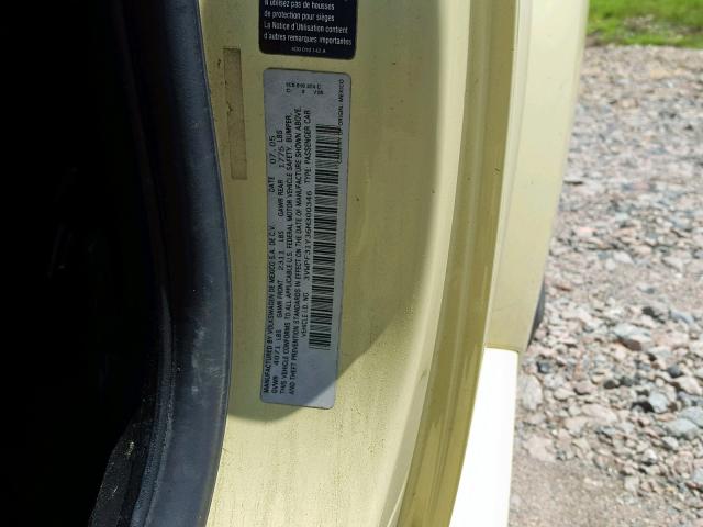 3VWPF31Y36M300346 - 2006 VOLKSWAGEN NEW BEETLE Sarı foto 10