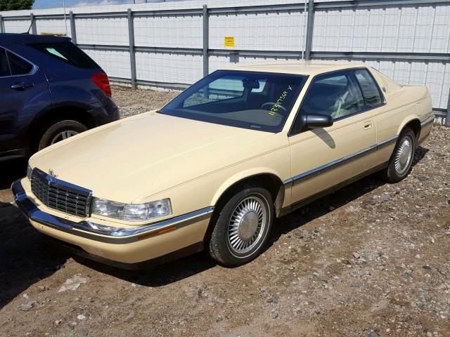 1G6EL13B7NU610416 - 1992 CADILLAC ELDORADO YELLOW photo 2