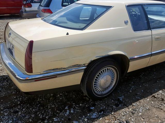 1G6EL13B7NU610416 - 1992 CADILLAC ELDORADO YELLOW photo 9