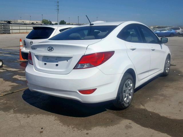 KMHCT4AE8HU274231 - 2017 HYUNDAI ACCENT SE WHITE photo 4