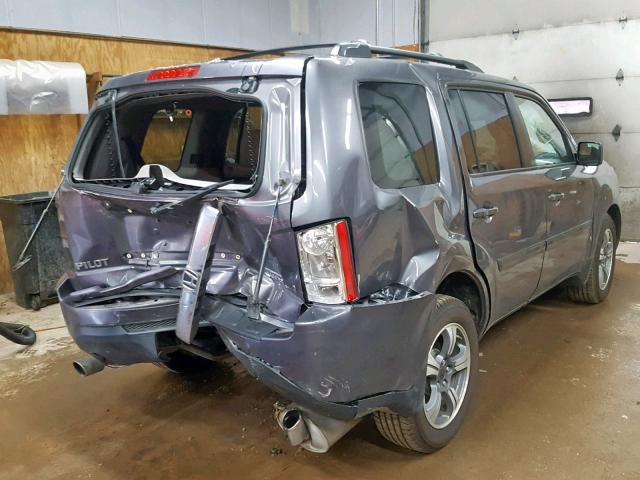 5FNYF4H34FB017109 - 2015 HONDA PILOT SE GRAY photo 4