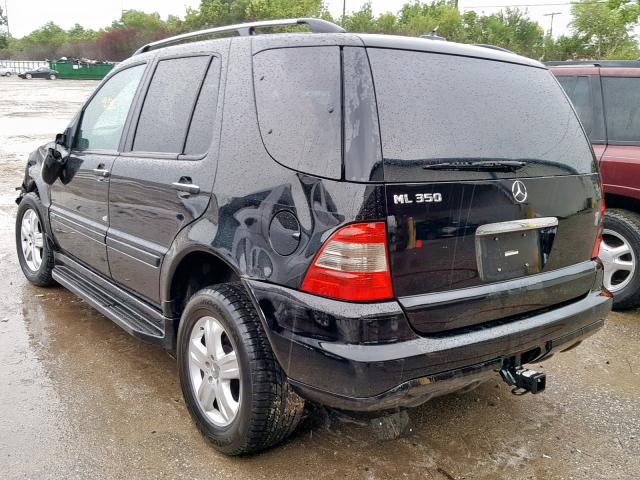 4JGAB57E85A534597 - 2005 MERCEDES-BENZ ML 350 BLACK photo 3