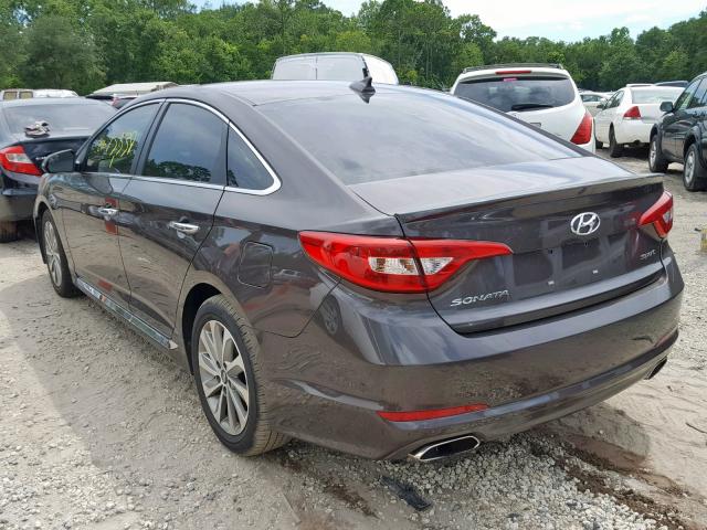 5NPE34AF4GH425287 - 2016 HYUNDAI SONATA SPO BROWN photo 3