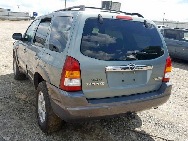 4F2CZ061X4KM27585 - 2004 MAZDA TRIBUTE ES 青色 照片 3