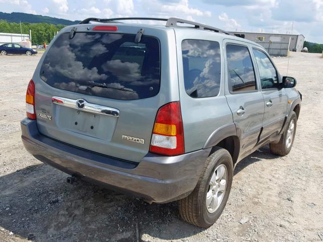 4F2CZ061X4KM27585 - 2004 MAZDA TRIBUTE ES 青色 照片 4
