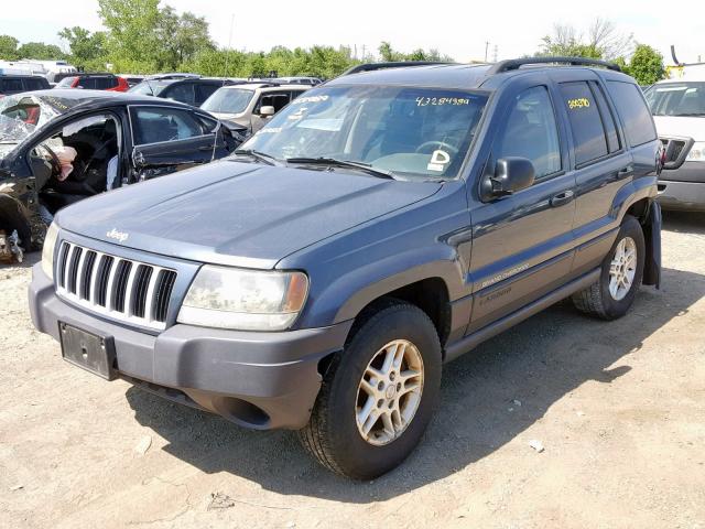 1J4GW48S94C209603 - 2004 JEEP GRAND CHER BLUE photo 2