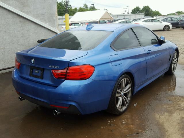 WBA3R5C57FK371450 - 2015 BMW 435 XI BLUE photo 4