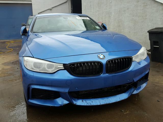 WBA3R5C57FK371450 - 2015 BMW 435 XI BLUE photo 9