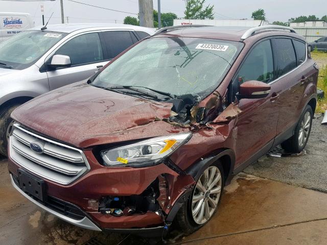 1FMCU9J95JUA35951 - 2018 FORD ESCAPE TIT BURGUNDY photo 2