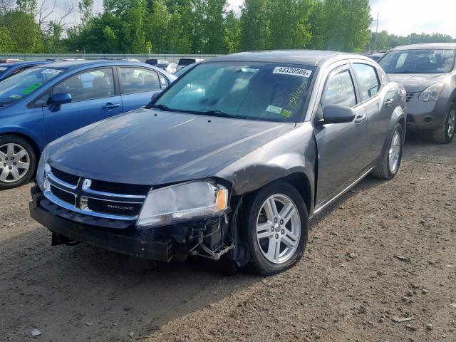 1B3BD1FB2BN583738 - 2011 DODGE AVENGER MA GRAY photo 2