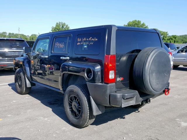 5GTDN13EX78236630 - 2007 HUMMER H3 BLACK photo 3