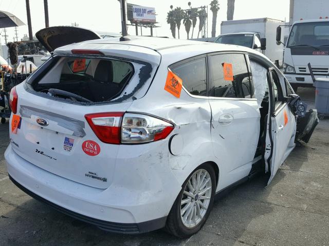 1FADP5BU7DL530728 - 2013 FORD C-MAX SEL WHITE photo 4