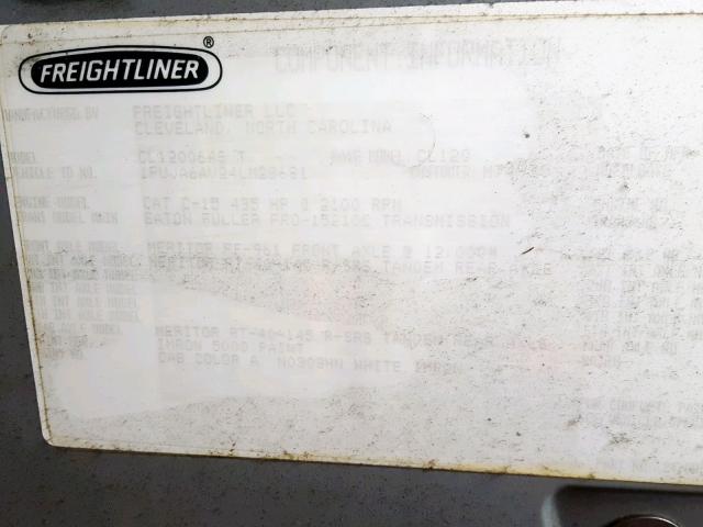 1FUJA6AV24LM28681 - 2004 FREIGHTLINER CONVENTION WHITE photo 10