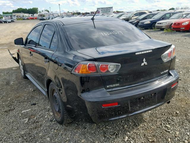 JA32U2FU9GU600908 - 2016 MITSUBISHI LANCER ES BLACK photo 3