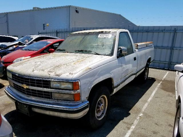 1GCGC24K7ME125597 - 1991 CHEVROLET GMT-400 C2 WHITE photo 2