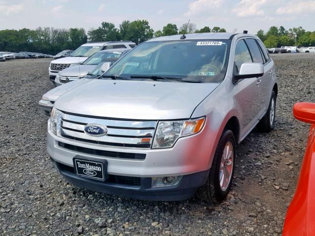 2FMDK4JCXABA55742 - 2010 FORD EDGE SEL SILVER photo 2