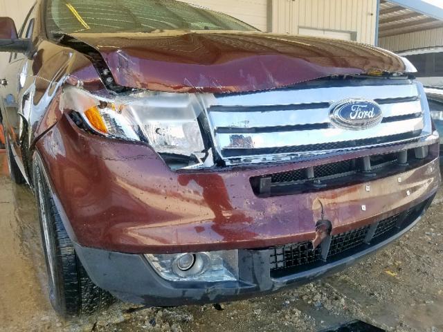 2FMDK48C29BA41674 - 2009 FORD EDGE SEL BURGUNDY photo 9