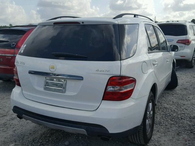 4JGBB86E86A144284 - 2006 MERCEDES-BENZ ML 350 WHITE photo 4