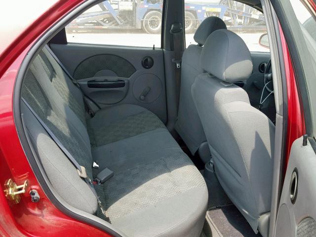 KL1TD52625B280958 - 2005 CHEVROLET AVEO BASE მუქწითელი ფოტო 6
