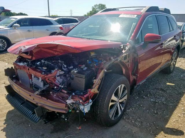 4S4BSENCXJ3395688 - 2018 SUBARU OUTBACK 3. RED photo 2