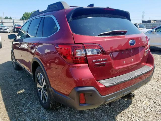 4S4BSENCXJ3395688 - 2018 SUBARU OUTBACK 3. RED photo 3