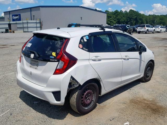 3HGGK5G58FM735310 - 2015 HONDA FIT LX WHITE photo 4