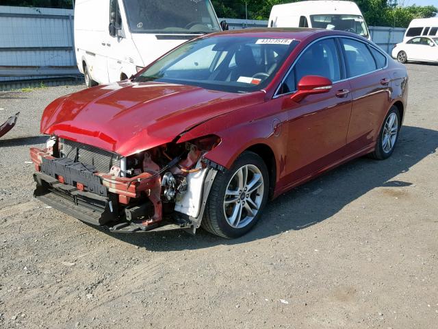 3FA6P0SU8FR246850 - 2015 FORD FUSION TIT MAROON photo 2