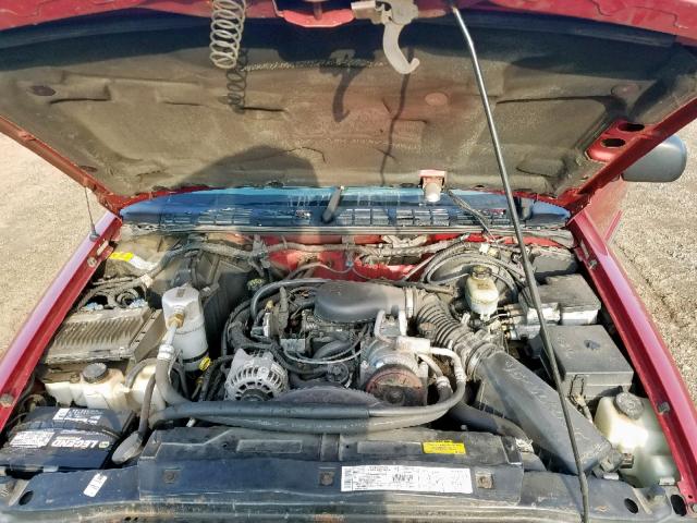 1GNDT13W0Y2156450 - 2000 CHEVROLET BLAZER RED photo 7