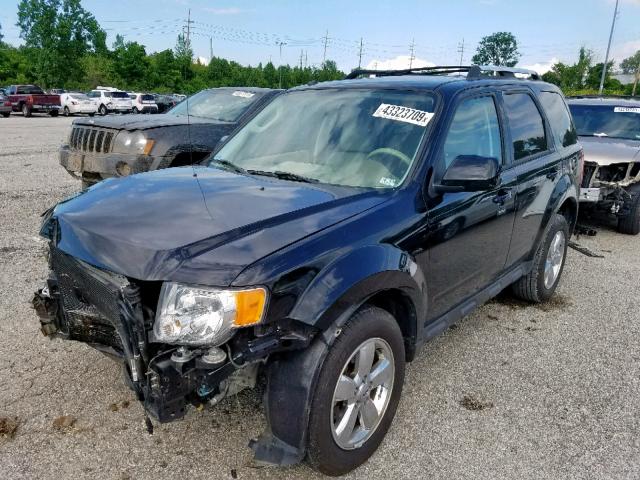 1FMCU0EG2CKA75519 - 2012 FORD ESCAPE LIM BLACK photo 2