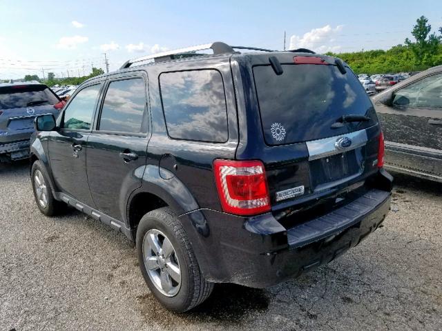 1FMCU0EG2CKA75519 - 2012 FORD ESCAPE LIM BLACK photo 3