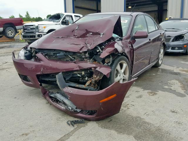 1YVHP80C385M20822 - 2008 MAZDA 6 I MAROON photo 2