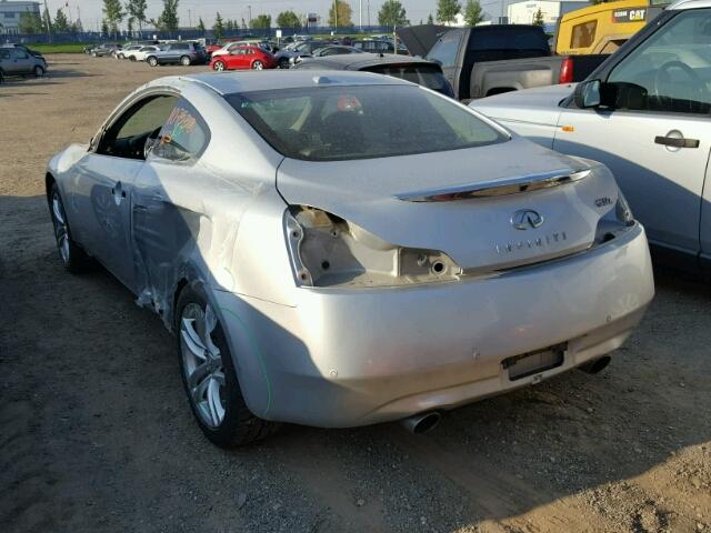 JN1CV6ELXAM150201 - 2010 INFINITI G37 SILVER photo 3