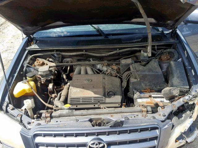 JTEGF21A130095698 - 2003 TOYOTA HIGHLANDER BLUE photo 7