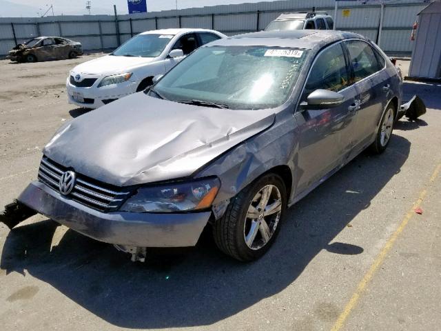 1VWBP7A39CC062762 - 2012 VOLKSWAGEN PASSAT SE GRAY photo 2