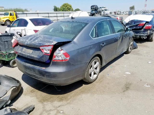 1VWBP7A39CC062762 - 2012 VOLKSWAGEN PASSAT SE GRAY photo 4