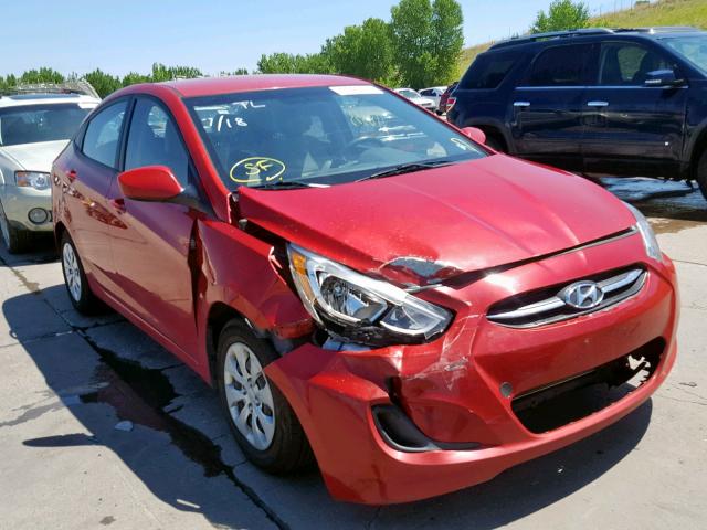 KMHCT4AE7GU971825 - 2016 HYUNDAI ACCENT SE RED photo 1