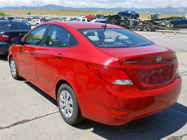 KMHCT4AE7GU971825 - 2016 HYUNDAI ACCENT SE RED photo 3