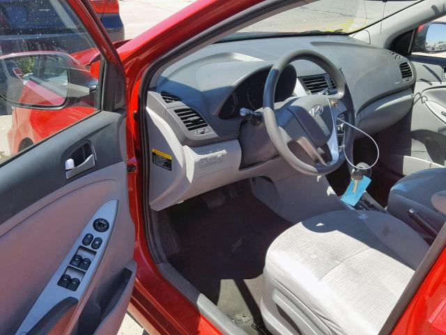 KMHCT4AE7GU971825 - 2016 HYUNDAI ACCENT SE RED photo 9