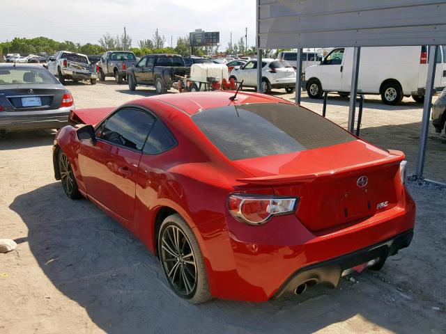JF1ZNAA11D1719043 - 2013 TOYOTA SCION FR-S RED photo 3