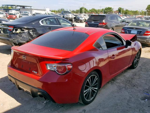 JF1ZNAA11D1719043 - 2013 TOYOTA SCION FR-S RED photo 4