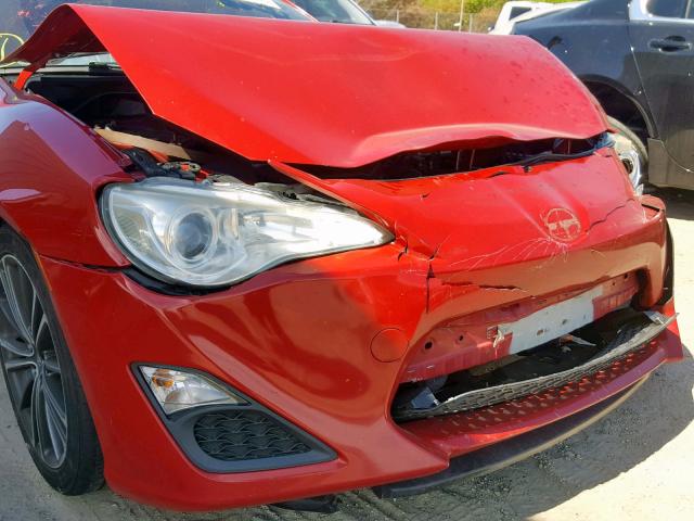 JF1ZNAA11D1719043 - 2013 TOYOTA SCION FR-S RED photo 9