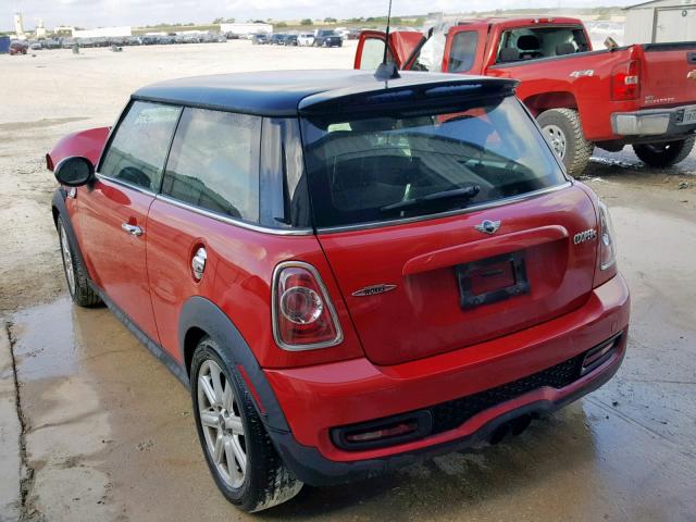 WMWSV3C58DT477277 - 2013 MINI COOPER S წითელი ფოტო 3