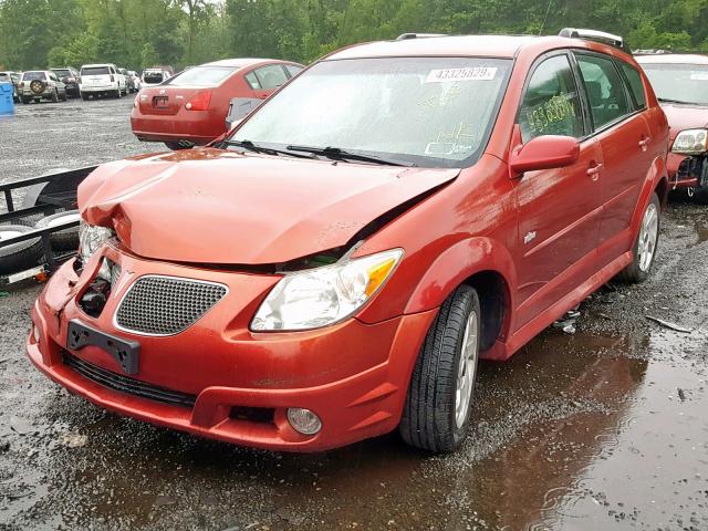 5Y2SL65888Z408464 - 2008 PONTIAC VIBE RED photo 2