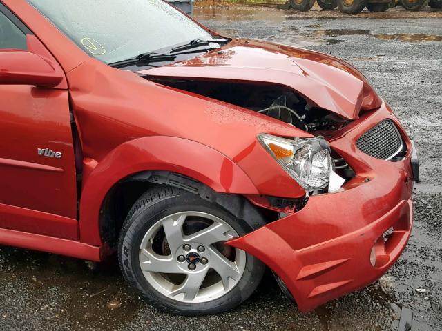 5Y2SL65888Z408464 - 2008 PONTIAC VIBE RED photo 9