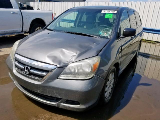 5FNRL38297B101118 - 2007 HONDA ODYSSEY LX GRAY photo 2