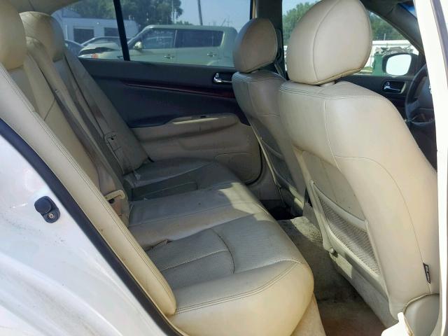 JNKCV61F39M051470 - 2009 INFINITI G37 WHITE photo 6